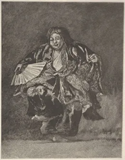 John La Farge Prints: Noh Dancer, ca. 1886. Creator: John La Farge