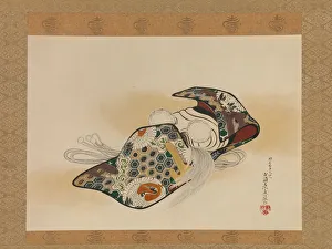 Noh Mask: Okina, dated 1879. Creator: Shibata Zeshin
