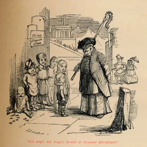 The Comic History Of England Gallery: Non Angli sed Angeli forent si fuissent Christiani, c1860, (c1860). Artist: John Leech
