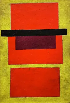 Non-Objective Composition. Color Painting, 1917. Creator: Rozanova, Olga Vladimirovna (1886-1918)