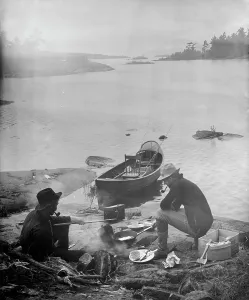 Cooking Utensil Prints: Our noon-day meal, between 1900 and 1905. Creator: Unknown
