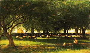 Midday Prints: Noon in the Orchard, 1900. Creator: Worthington Whittredge