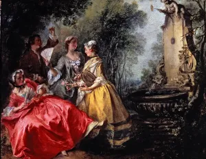 Noon, painting of the series The four times of the day, 1741, by Nicolas Lancret