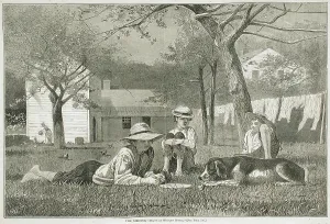 Noon Prints: The Nooning, 1873. Creator: Unknown