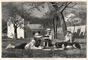 Winslow Homer American Prints: The Nooning, 1873. Creator: Winslow Homer (American, 1836-1910)