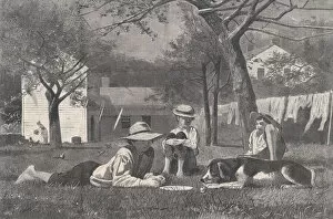 Lunchbreak Collection: The Nooning (Harpers Weekly, Vol. XVII), August 16, 1873. Creator: Unknown