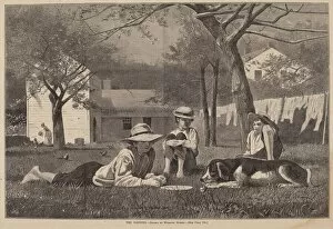Lawn Gallery: The Nooning, published 1873. Creator: Winslow Homer