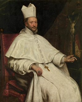 Mitre Prints: Norbertus van Couwerven, Abbot of Sint-Michiels, 1657. Creator: Katharina Pepijn