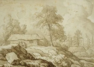Water Mill Prints: Nordic landscape with waterfall. Creator: Allart van Everdingen