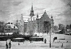Strolling Prints: The Nordic Museum, Allmogehallen, 1891. Creator: Gustaf Améen