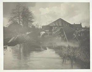 Boatyard Prints: A Norfolk Boat-Yard, 1886. Creator: Peter Henry Emerson