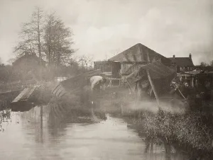 Boatyard Prints: A Norfolk Boat-Yard, 1886. Creator: Peter Henry Emerson