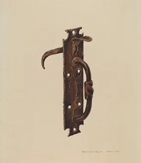 Door Handle Gallery: Norfolk Latch, c. 1939. Creator: Henrietta S. Hukill