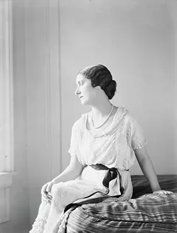 Interiors Prints: Norman, D. Mrs. portrait photograph, 1925 July 22. Creator: Arnold Genthe