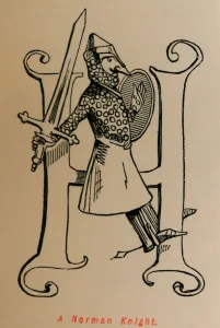 The Comic History Of England Gallery: A Norman Knight, c1860, (c1860). Artist: John Leech