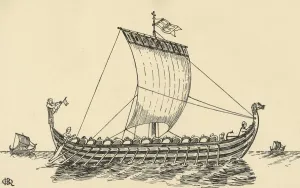 Marjorie Courtney Prints: The Norman Ship (based on the Bayeux Tapestry)