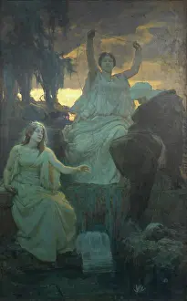 The Norns, 1895. Creator: Delug, Alois (1859-1930)