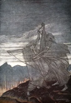 Germanic Prints: The Norns vanish, 1924. Artist: Arthur Rackham