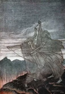 The Norns Vanish. Illustration for Siegfried and The Twilight of the Gods by Richard Wagner, 1910