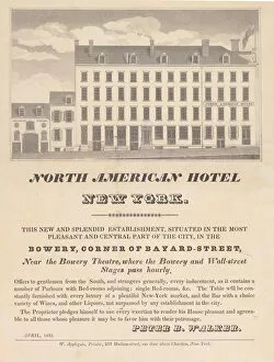 Central America Gallery: North American Hotel, New York, April 1832. Creator: Unknown