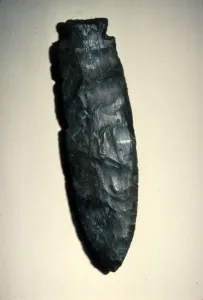 North American Indian Archaic Stone chipped Spear Point, Paleolithic North American Indian Archaic Stone chipped Spear Point, Paleolithic