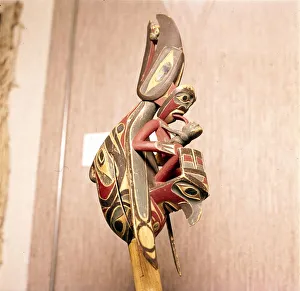 North American Indian Shamans Rattle, Thunderbird