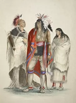 North American Indians, pub. 1845 (colour lithograph). Creator: George Catlin (1796 - 1872)