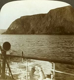 Lifebelt Gallery: North Cape - from the west - land of the Midnight Sun, near midnight, N. Norway, c1905