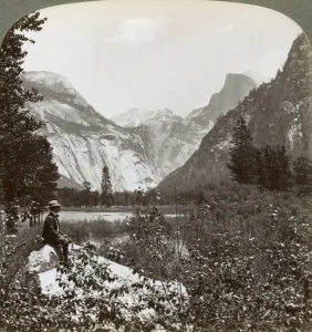 North Dome, Half Dome and Clouds Rest, Yosemite Valley, California, USA, 1902 North Dome, Half Dome and Clouds Rest, Yosemite Valley, California, USA, 1902