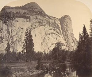Carleton Emmons Collection: North Dome on left - Royal Arches - Washington Column, 1861, Yosemite