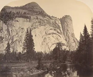 Carleton Emmons Prints: North Dome on left - Royal Arches - Washington Column, 1861, Yosemite