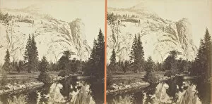 Carleton Eugene Watkins Gallery: North Dome, Royal Arches and Washington Column, Yosemite Valley, Mariposa County, Cal