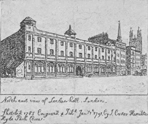 Carter Prints: North-east view of Leadenhall, City of London, 1791. Artist: John Carter