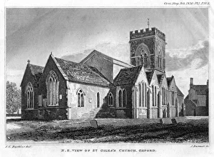 St Giless Church Prints: North-east view of St Giless Church, Oxford, 1820. Artist: J Barnett