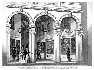 Ware Collection: North entrance of Burlington Arcade, Westminster, London, 19th century