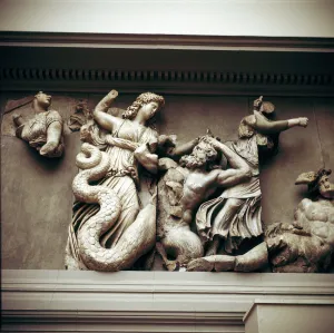 Detail of the North frieze of the Altar of Zeus from Pergamon, c180-c159 BC