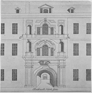 Bridewell Prints: North gate of Bridewell, City of London, 1790