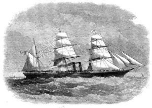 The North German Lloyd's New Steam-ship Hudson, 1858. Creator: Unknown. The North German Lloyd's New Steam-ship Hudson, 1858. Creator: Unknown