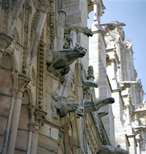 Detail of the north side of Notre Dame, 12th century