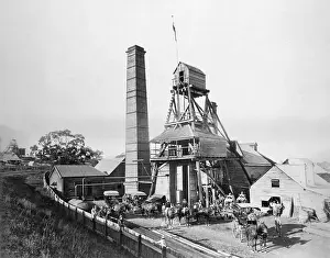 British Colony Prints: North Phoenix's No.1. mine, Gympie, Queensland, 1894. Creator: Poul C Poulsen