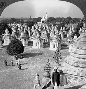 Images Dated 26th January 2008: The north section of the 450 Pagodas, Mandalay, Burma (Myanmar), 1900s