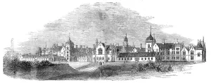 Hospital Prints: North-west front of the Asylum near Arlsey