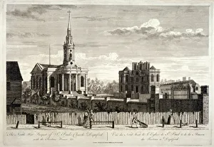 Deptford Gallery: North west view of St Pauls, Deptford, London, c1750