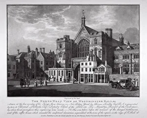 New Palace Yard Prints: North-west view of Westminster Hall, London, 1808. Artist