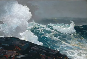 Cyclone Prints: Northeaster, 1895; reworked by 1901. Creator: Winslow Homer
