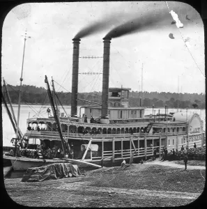 Passenger Steamer Prints: Northern Line Packet Company paddle steamer Lake Superior, USA, c1870s(?)