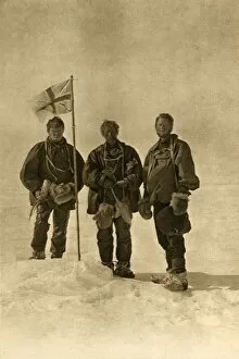 Images Dated 11th September 2018: The Northern Party at the South Magnetic Pole, 17 January 1909