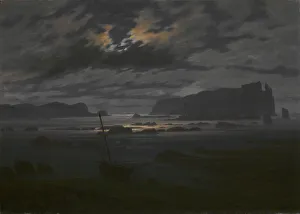 Northern Sea in the Moonlight, c. 1823. Artist: Friedrich, Caspar David (1774-1840) Northern Sea in the Moonlight, c. 1823. Artist: Friedrich, Caspar David (1774-1840)