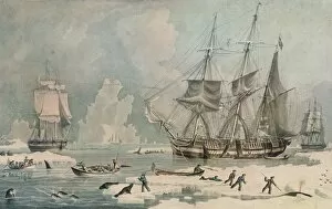 Basil Lubbock Gallery: Northern Whale Fishery, c1829. Artist: Edward Duncan