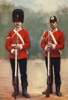 Bearskin Collection: Northumberland Fusiliers (Corporal) and DurhamLight Infantry (Lance-Corporal), 1901